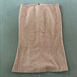 Pink and Brown Midi Skirt